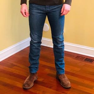 7 For All Mankind Slim Straight Buttonfly Jeans